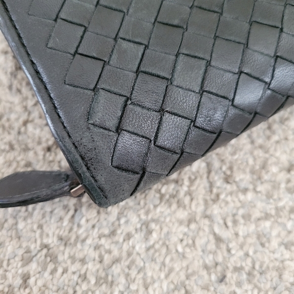 Bottega Veneta Intrecciato Weave Leather Continental Wallet Black - Picture 14 of 15
